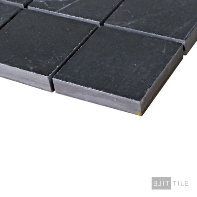Tele Di Marmo Revolution 2X2 Square Porcelain Mosaic 12X12 Calacatta Black Polished