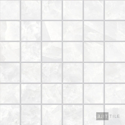 Tele Di Marmo Revolution 2X2 Square Porcelain Mosaic 12X12 Thassos Polished