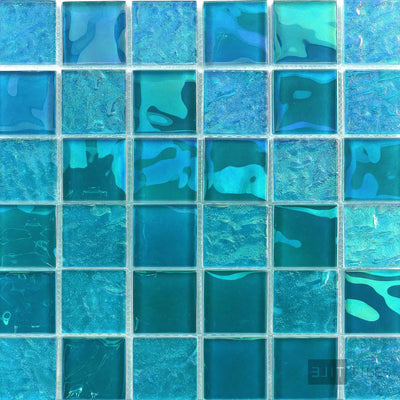 Vidrofina Iridescent 2X2 Glass Ocean Blue