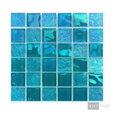 Vidrofina Iridescent 2X2 Glass Ocean Blue