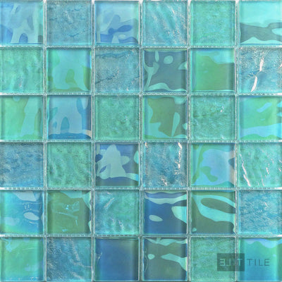 Vidrofina Iridescent 2X2 Glass Aguamarina