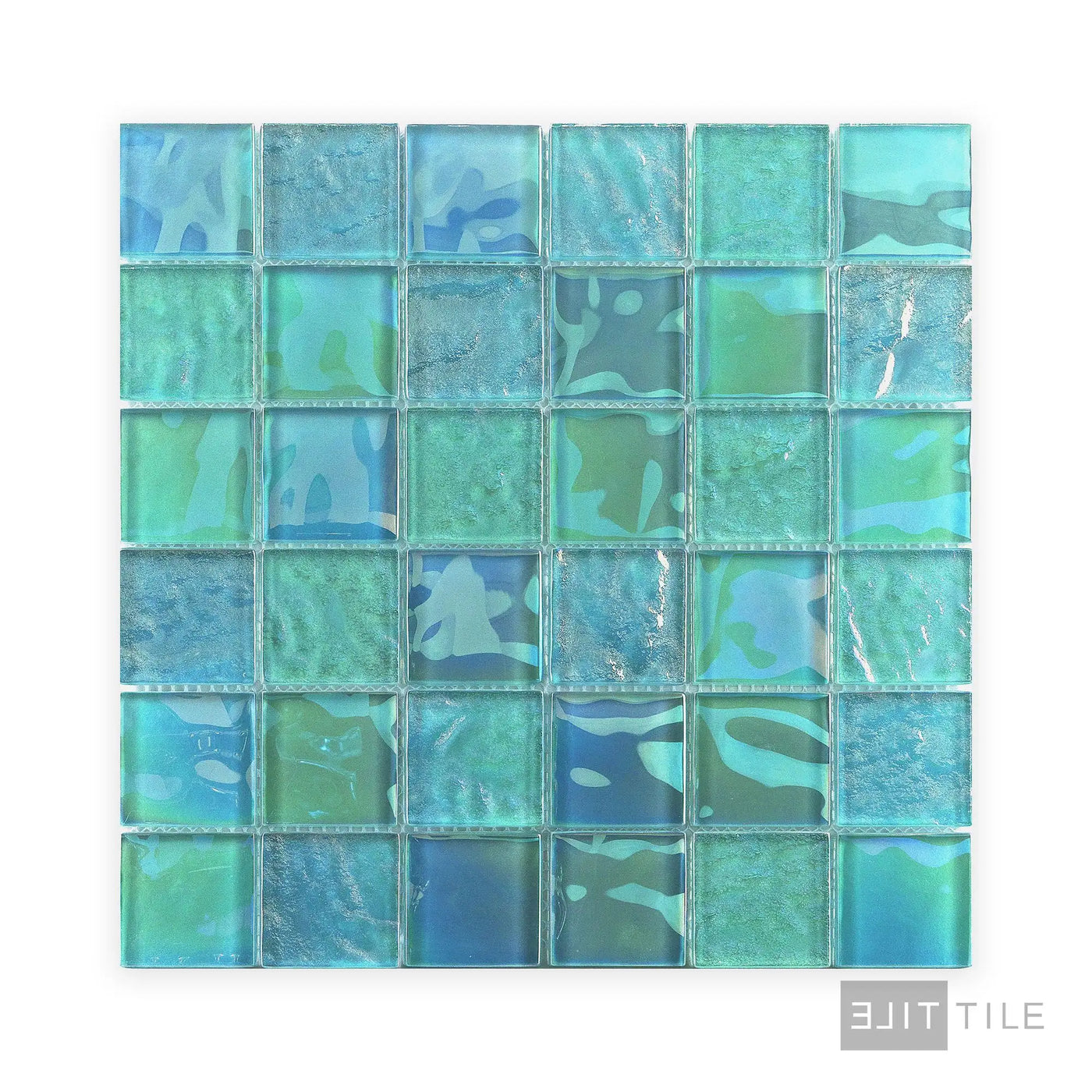 Vidrofina Iridescent 2X2 Glass Aguamarina