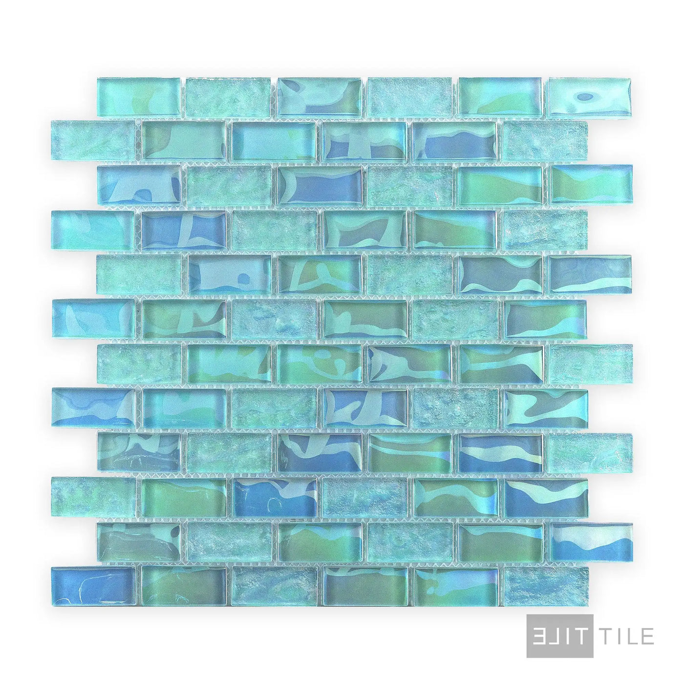 Vidrofina Iridescent 1X2 Glass Aguamarina