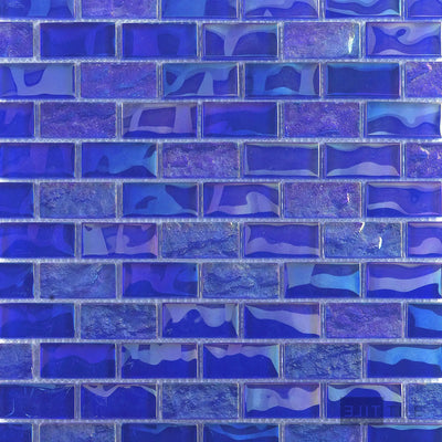 Vidrofina Iridescent 1X2 Glass Cobalt Blue