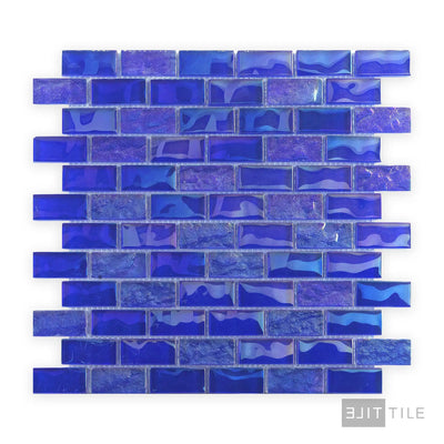 Vidrofina Iridescent 1X2 Glass Cobalt Blue