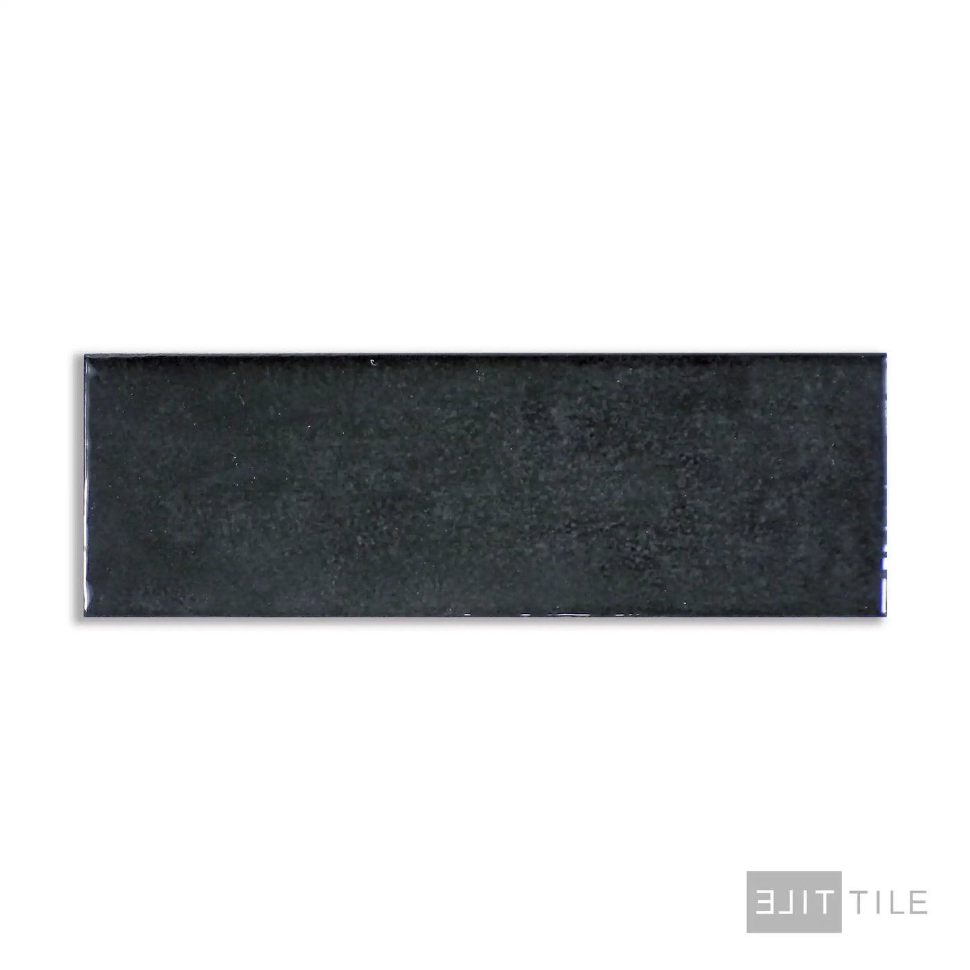 Village Ceramic Field Tile 2.5X8 Black Glossy