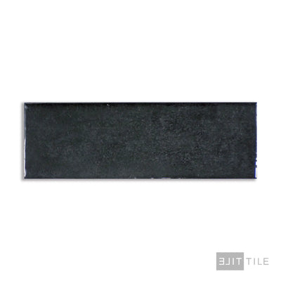 Village Ceramic Field Tile 2.5X8 Black Glossy