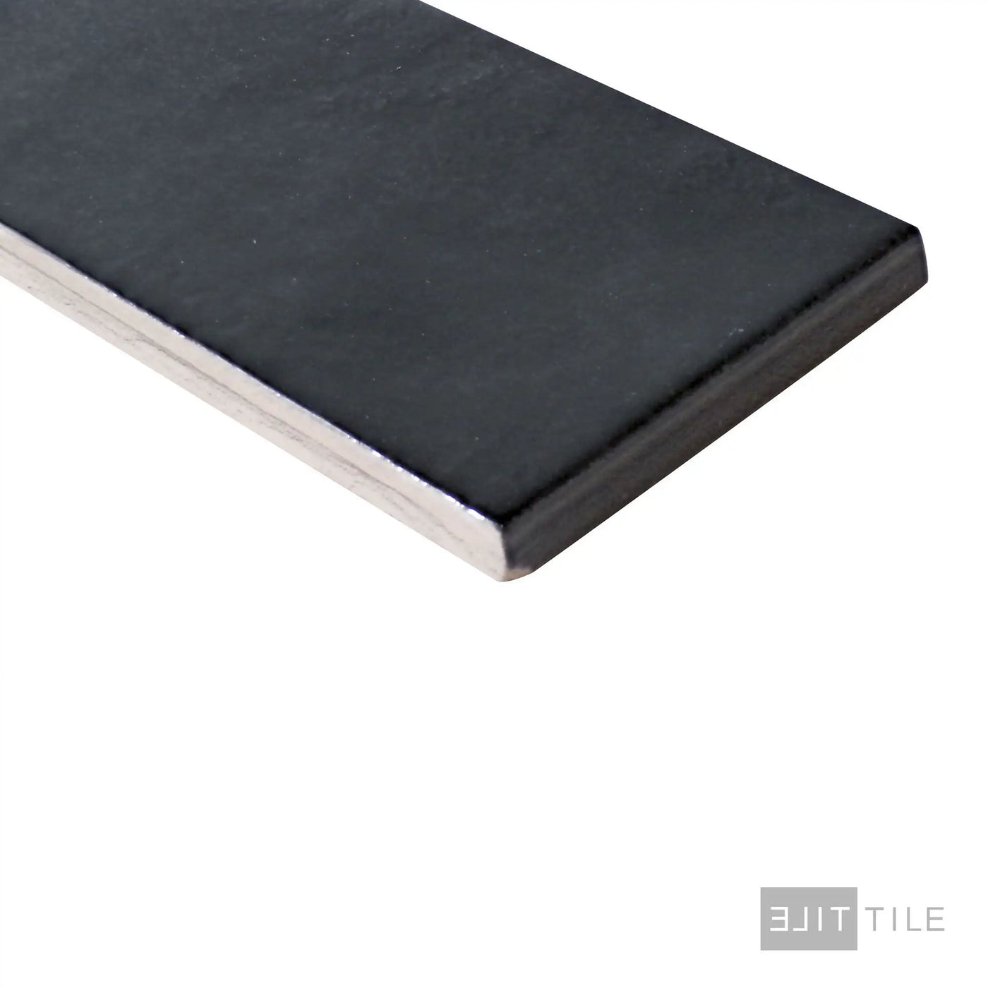 Village Ceramic Field Tile 2.5X8 Black Glossy