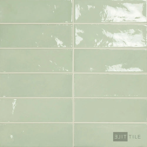 Village Ceramic Field Tile 2.5X8 Mint Glossy