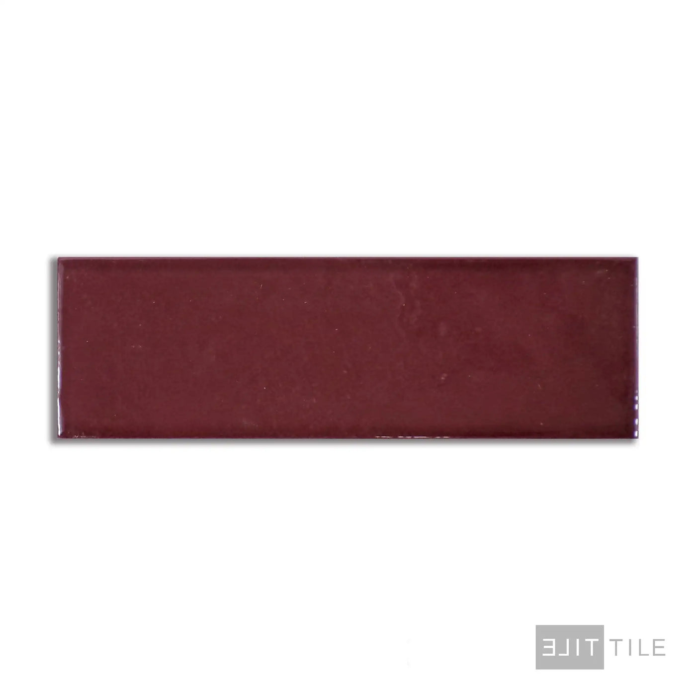 Village Ceramic Field Tile 2.5X8 Aubergine Glossy