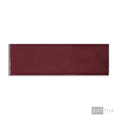 Village Ceramic Field Tile 2.5X8 Aubergine Glossy