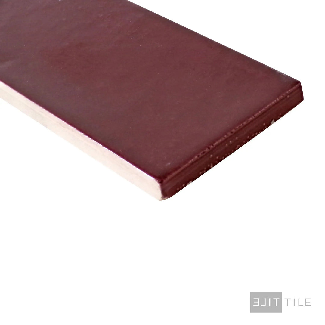 Village Ceramic Field Tile 2.5X8 Aubergine Glossy – Elit Tile