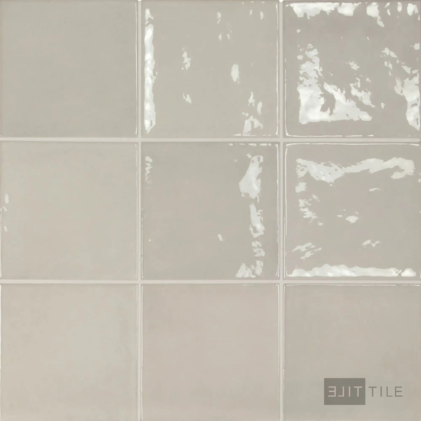 Village Ceramic Field Tile 5X5 Silver Mist Glossy