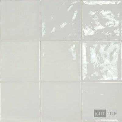 Village Ceramic Field Tile 5X5 White Glossy