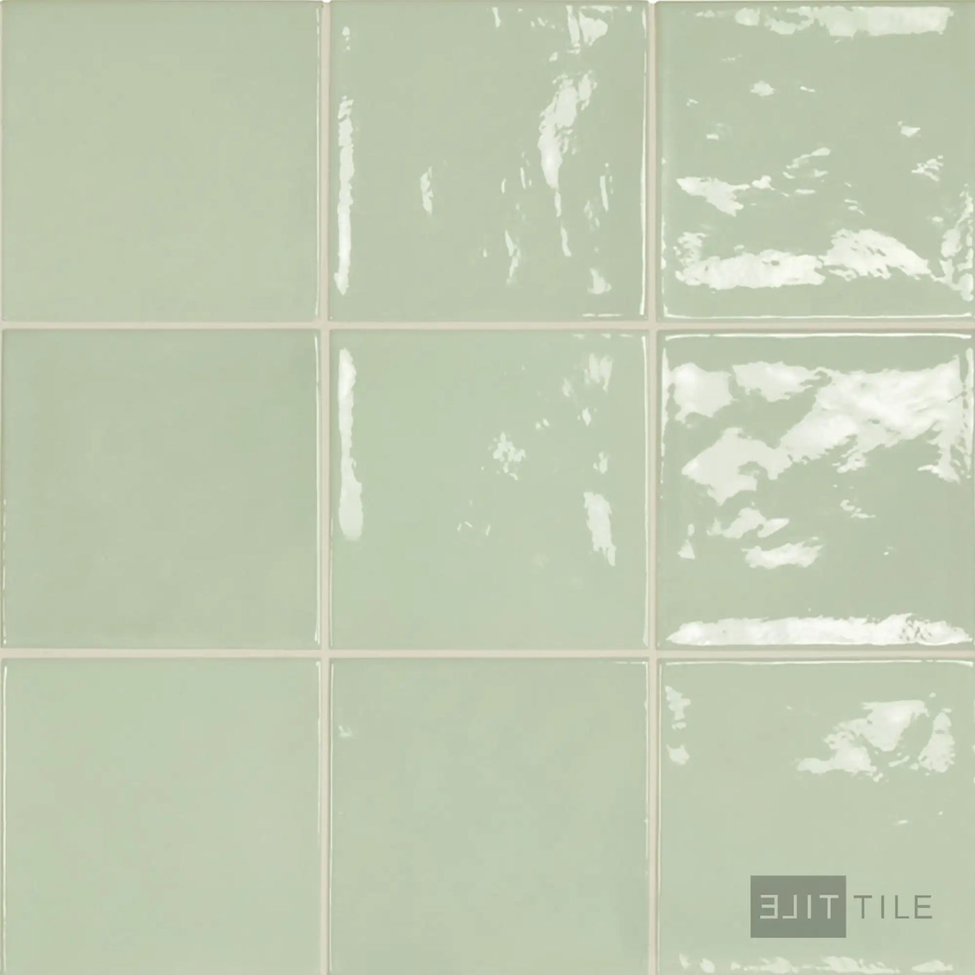Village Ceramic Field Tile 5X5 Mint Glossy