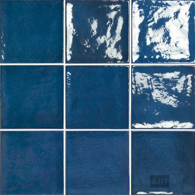 Village Ceramic Field Tile 5X5 Royal Blue Glossy