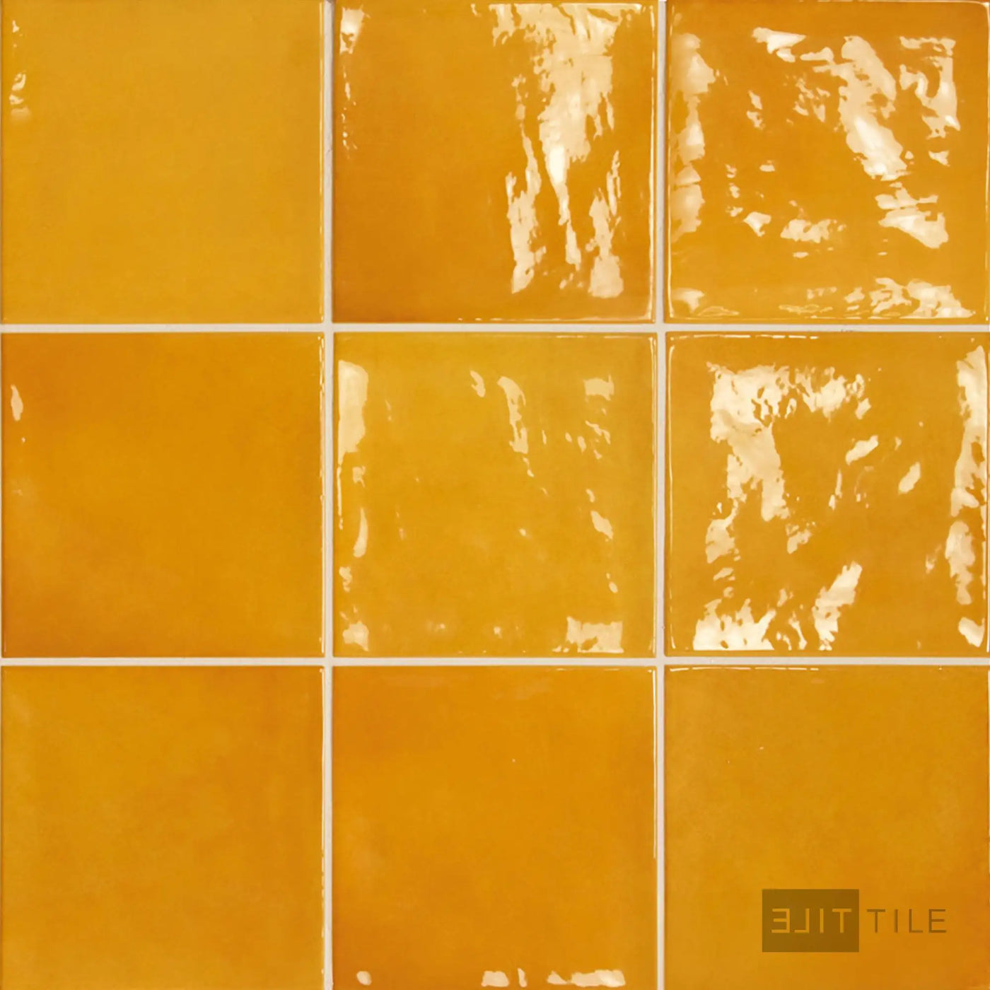 Village Ceramic Field Tile 5X5 Tuscany Gold Glossy