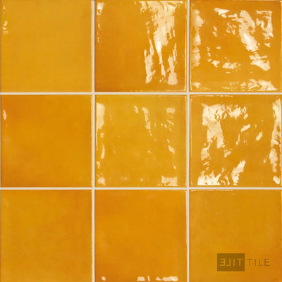 Village Ceramic Field Tile 5X5 Tuscany Gold Glossy