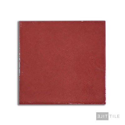 Village Ceramic Field Tile 5X5 Volcanic Red Glossy