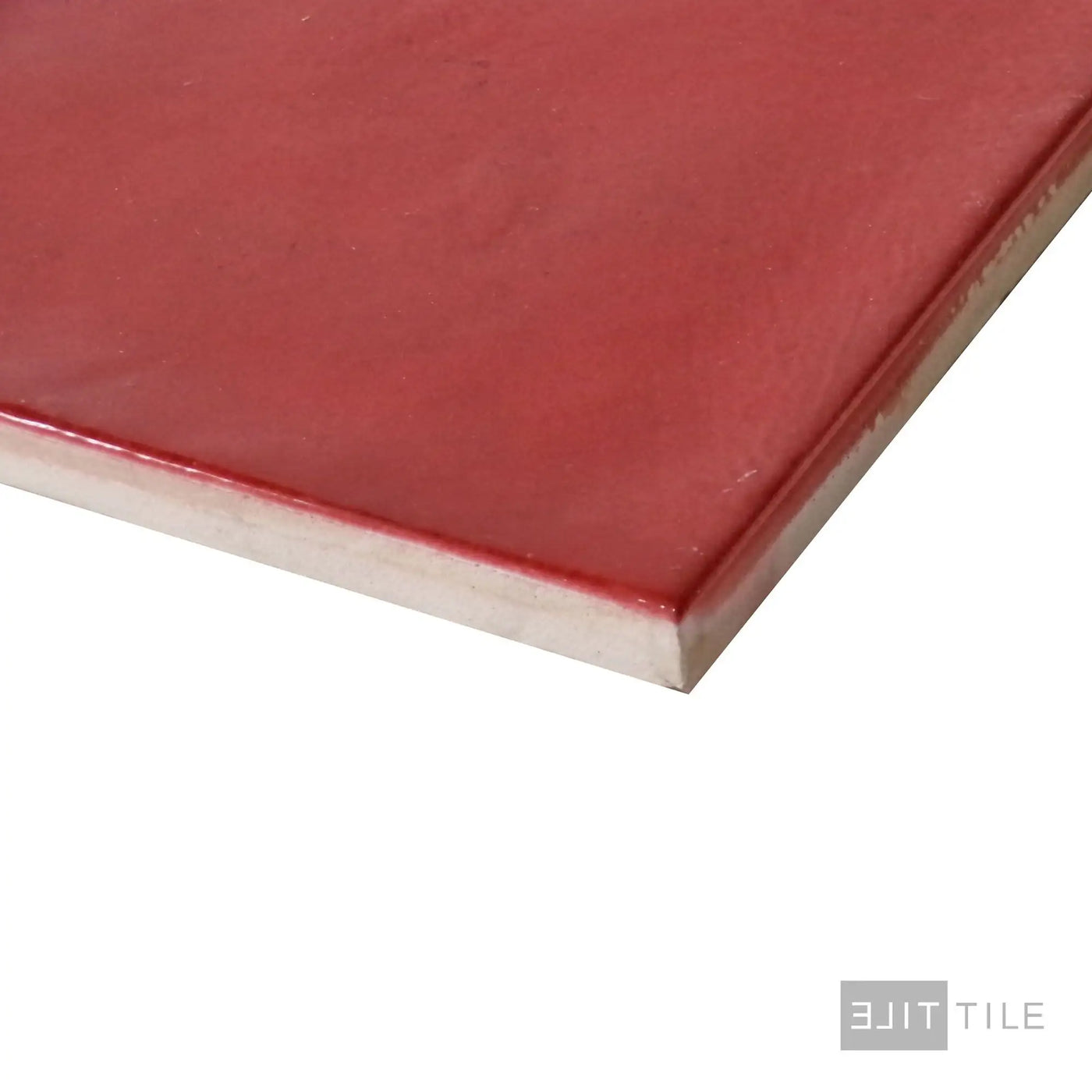 Village Ceramic Field Tile 5X5 Volcanic Red Glossy
