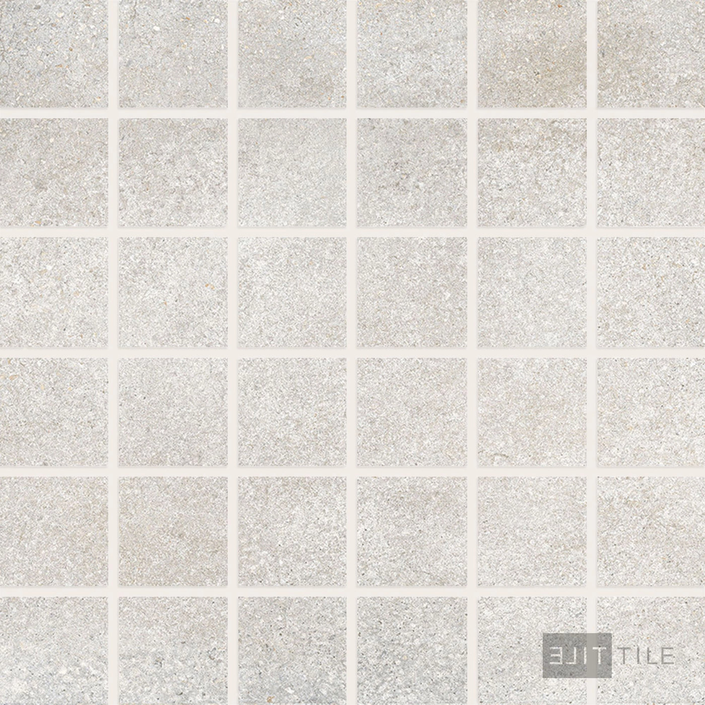 Brooklyn Cemento 2X2 Square Porcelain Mosaic 12X12 Argent Matte