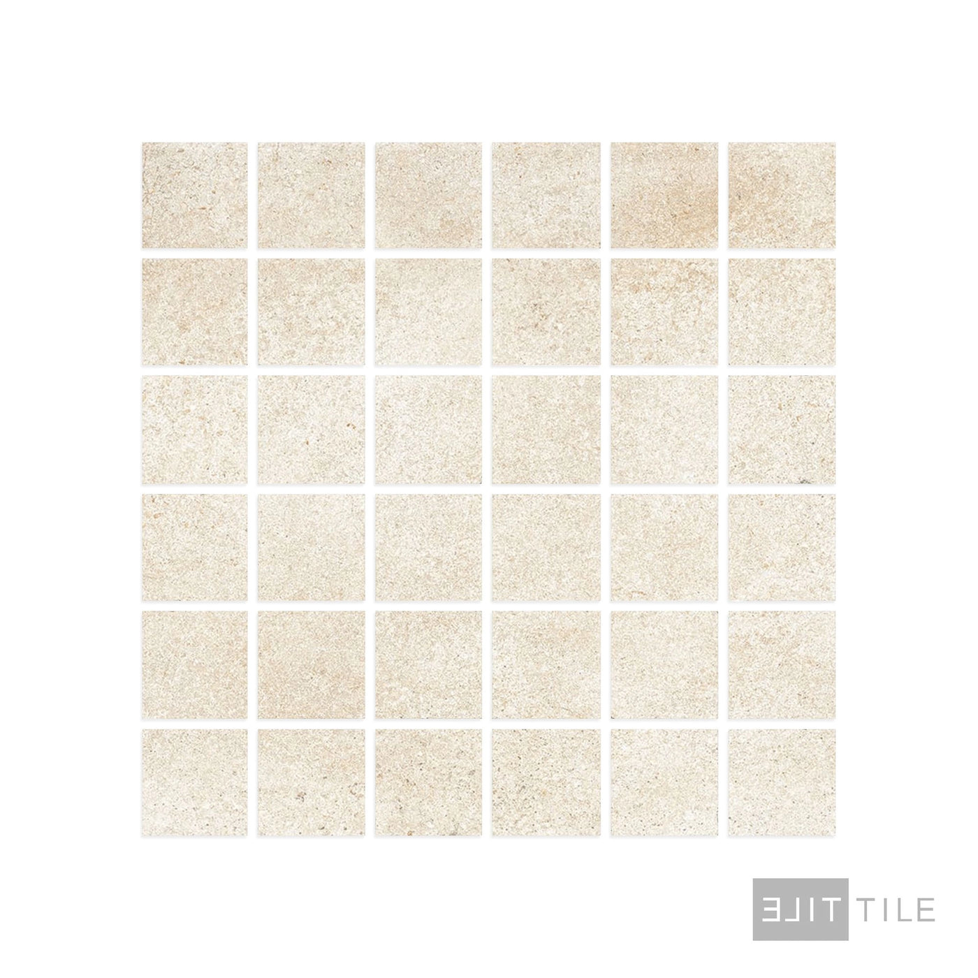 Brooklyn Cemento 2X2 Square Porcelain Mosaic 12X12 Sand Matte