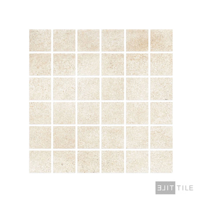 Brooklyn Cemento 2X2 Square Porcelain Mosaic 12X12 Sand Matte