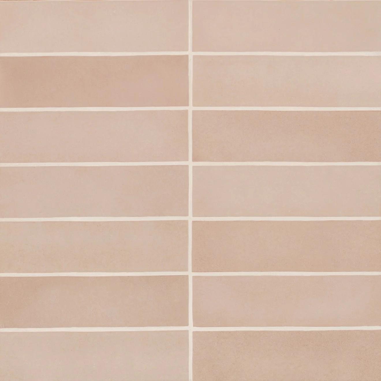 Makoto Ceramic Field Tile 2.5X10 Pink Matte