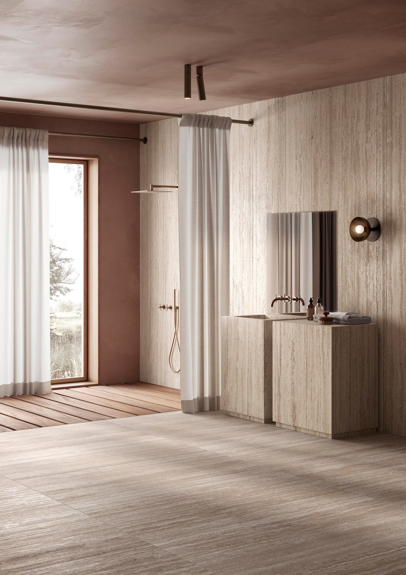 Travertine Veincut 24X48 Beige Matte