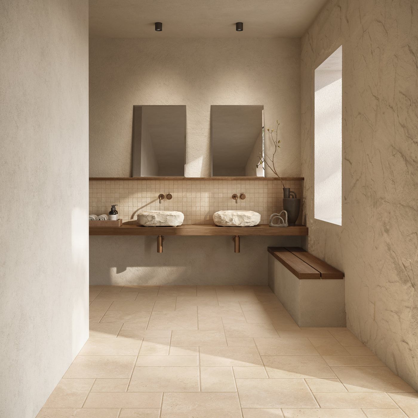 Jerusalem Stone Pattern Set Sabbia Matte