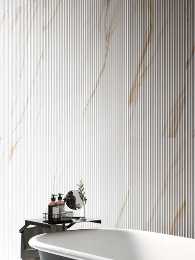 Prestigio 3D Deco 24X48 Calacatta Oro Matte