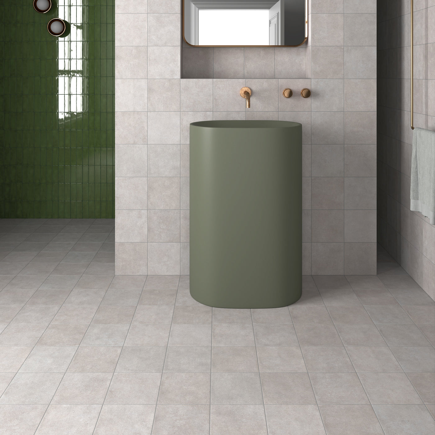 Stage Porcelain Tile 4X4 Grey Natural