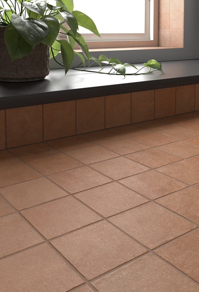 Stage Porcelain Tile 4X4 Terracotta Natural