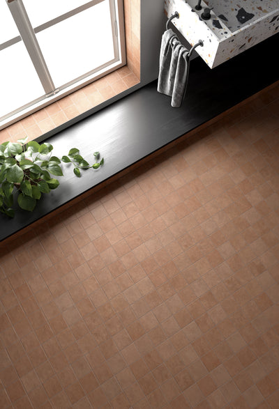 Stage Porcelain Tile 4X4 Terracotta Natural