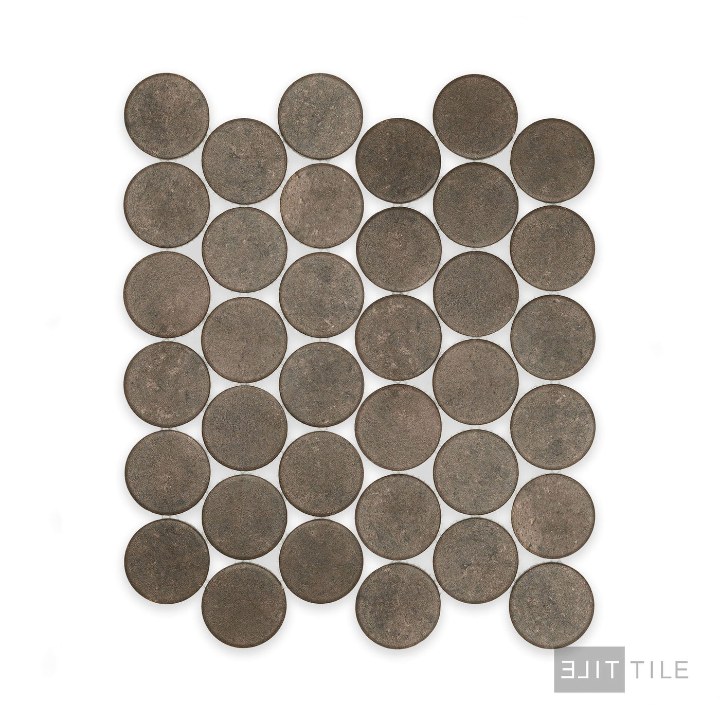 Stage Penny Round 2X2 Brown Natural