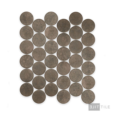 Stage Penny Round 2X2 Brown Natural