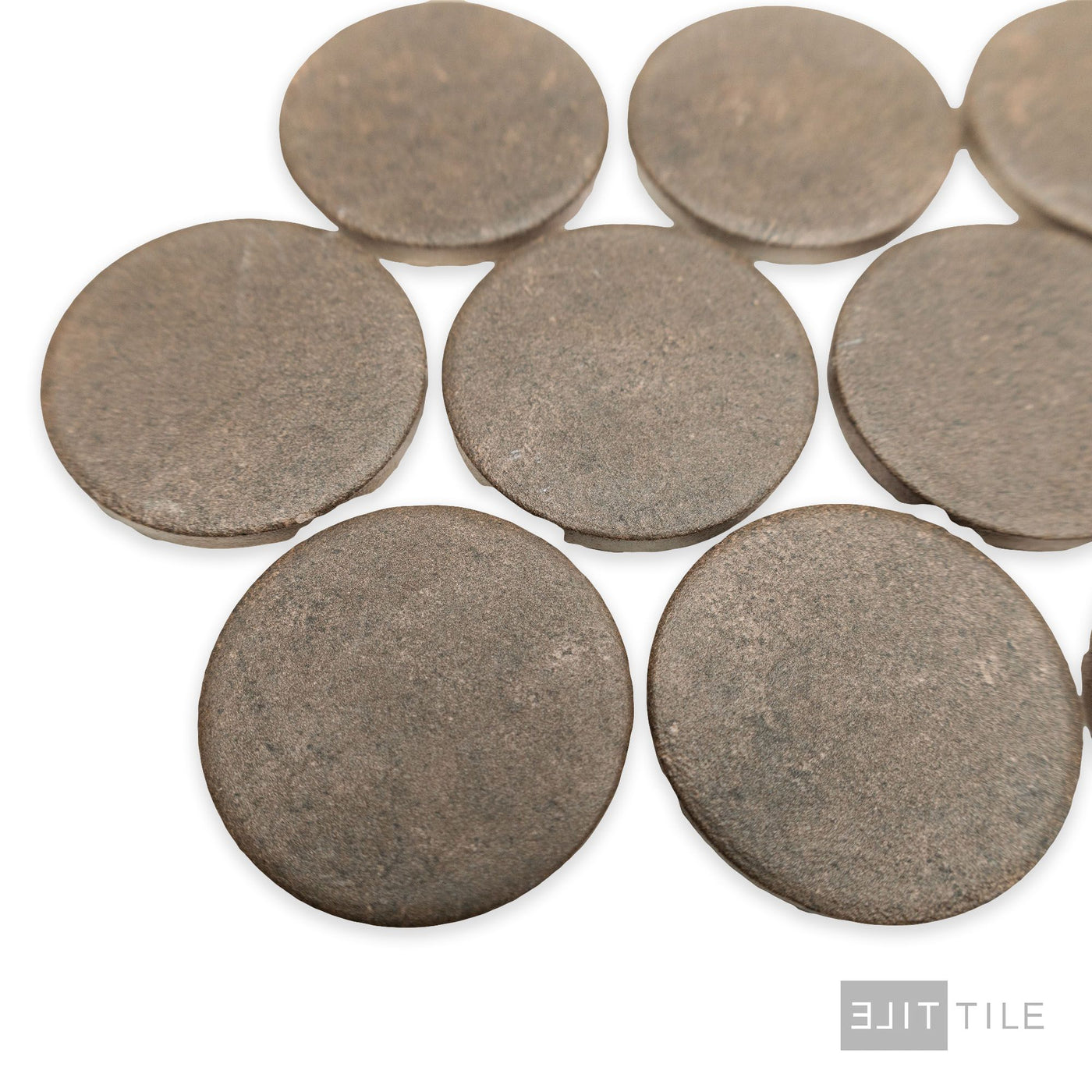 Stage Penny Round 2X2 Brown Natural