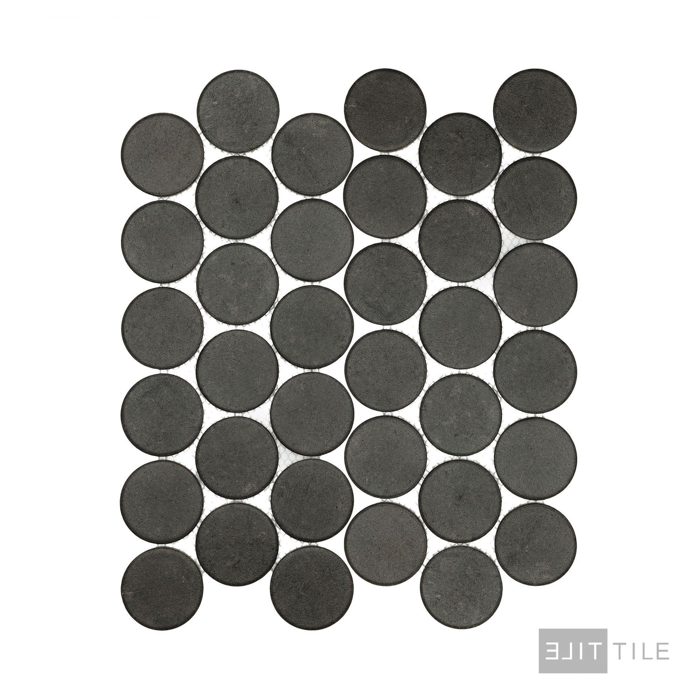 Stage Penny Round 2X2 Charcoal Natural