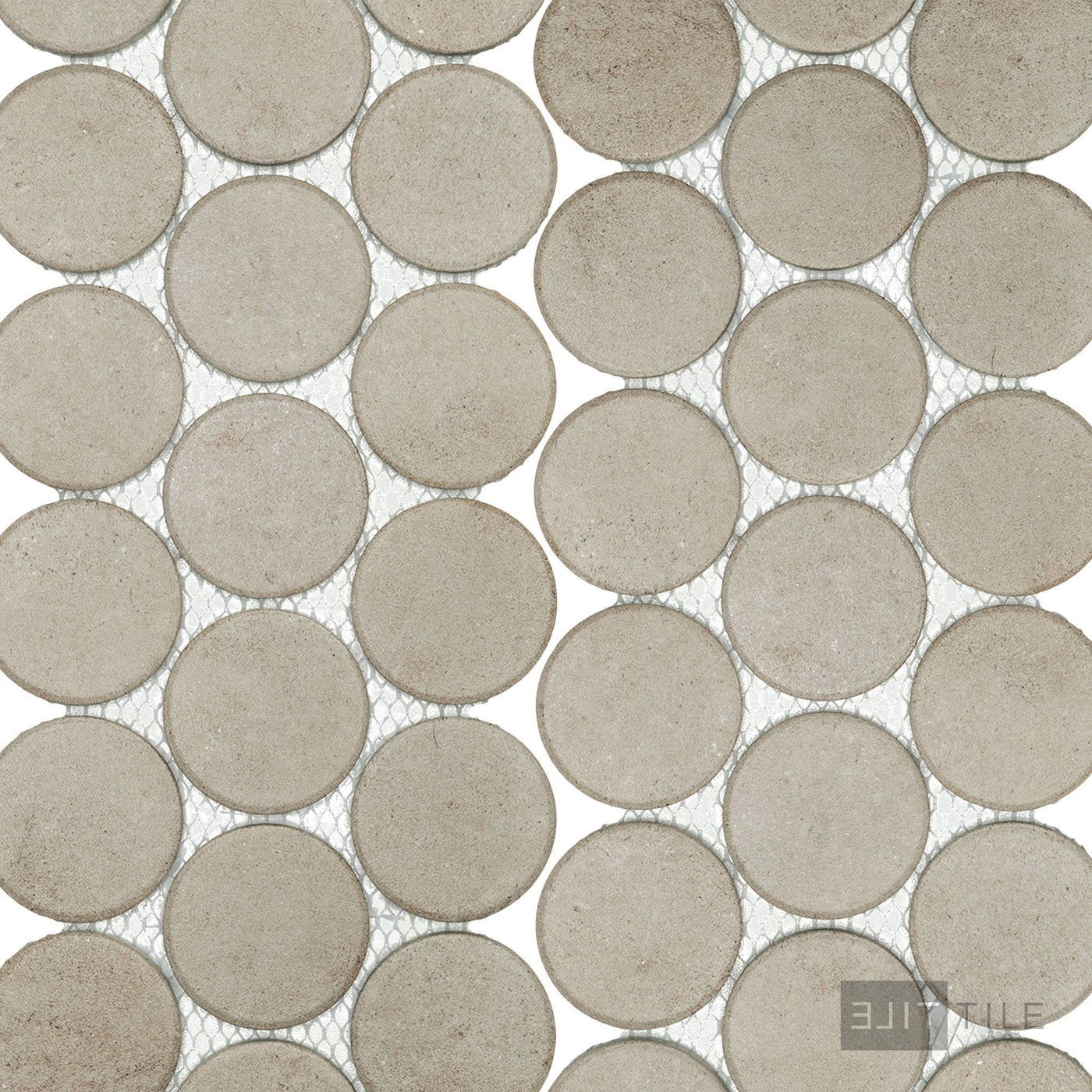 Stage Penny Round 2X2 Taupe Natural