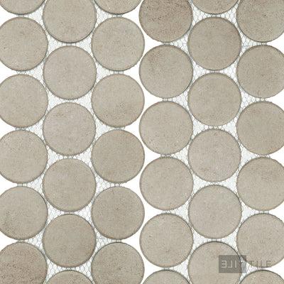 Stage Penny Round 2X2 Taupe Natural