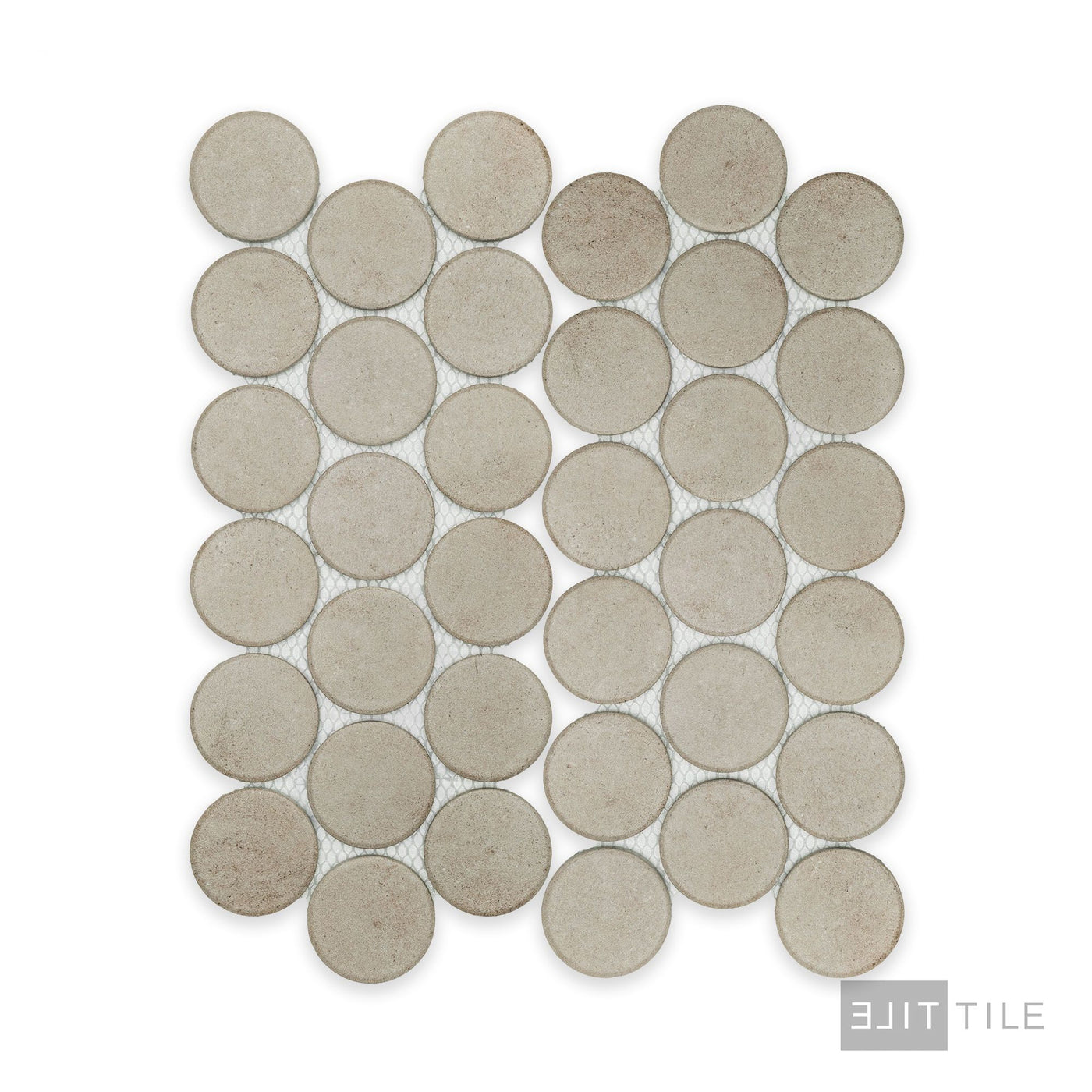 Stage Penny Round 2X2 Taupe Natural