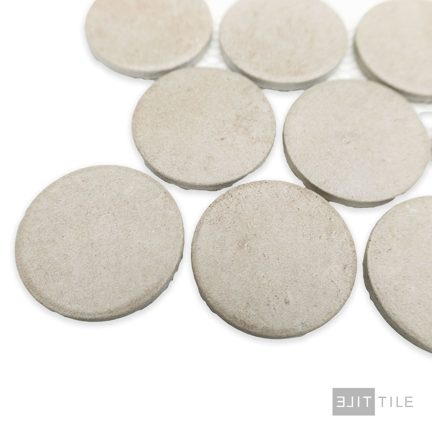 Stage Penny Round 2X2 Taupe Natural