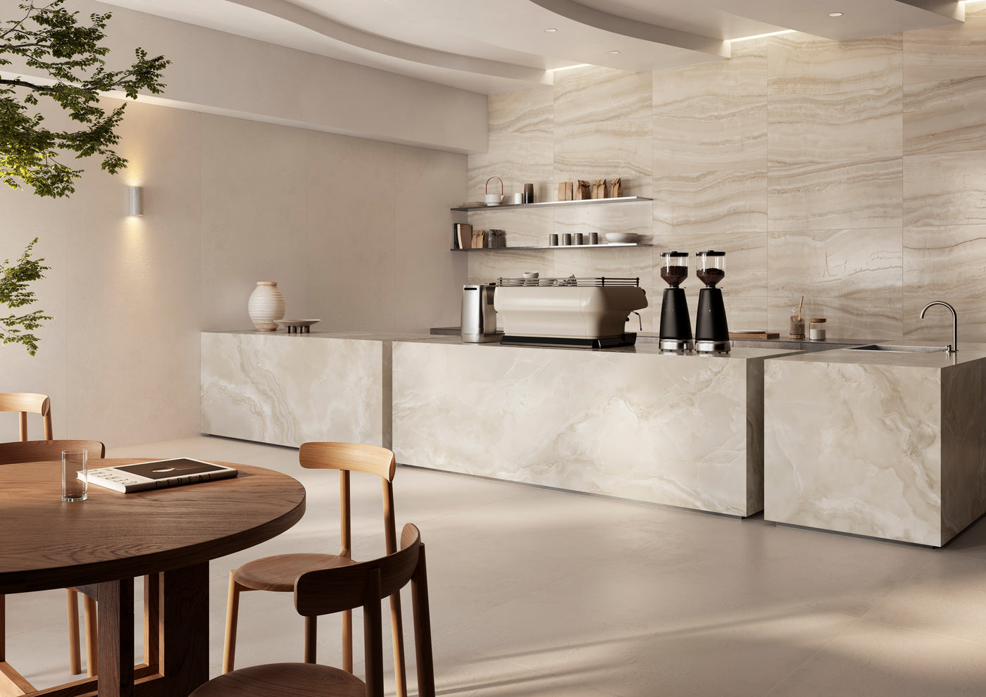 Venus 3D Veincut 24X48 Amber Honed