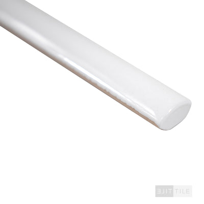 CLOE CERAMIC TRIM 1/2X8 WHITE GLOSSY PRIMARY ANGLE SHOT