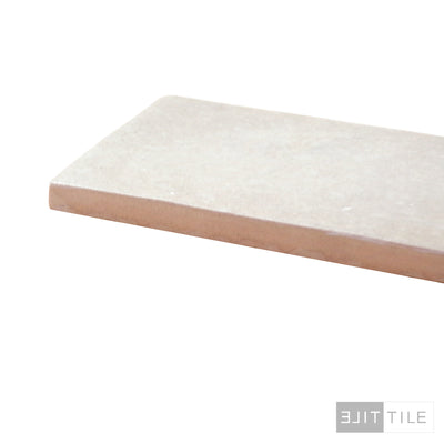 MAKOTO CERAMIC TILE 2.5X10 TATAMI BEIGE TAB MATTE PRIMARY CORNER SHOT