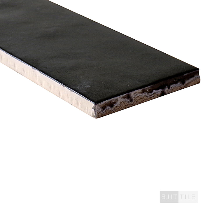 Makoto Ceramic Tile 2.5X10 Kuroi Black Matte - Elit Tile