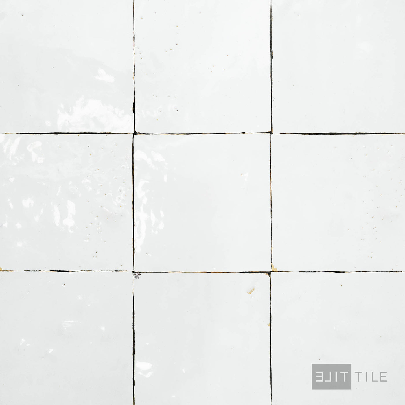 Zagora Field Tile Glossy 4X4 Neige Blanc