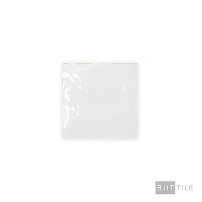 Zagora Field Tile Glossy 4X4 Neige Blanc