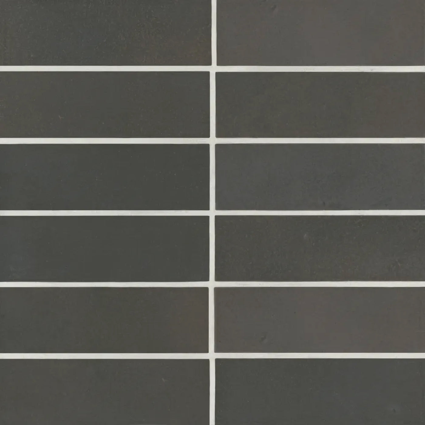 Celine Glazed Porcelain Field Tile 2X6 Black Matte