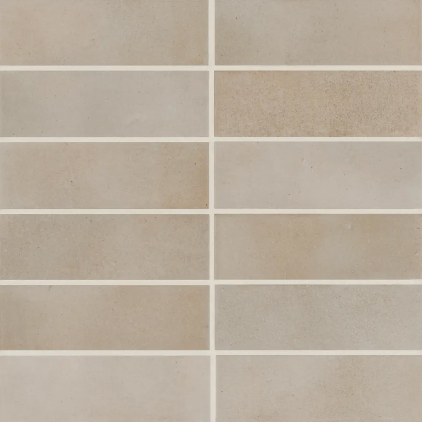 Celine Glazed Porcelain Field Tile 2X6 Taupe Matte